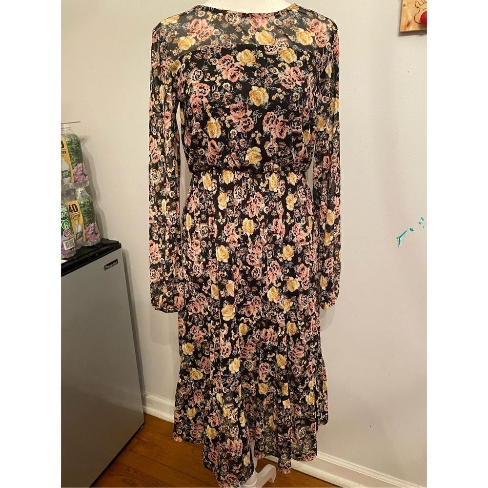 Floral Mesh Midi Dress size xs - Picture 9 of 9